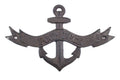 Cast Iron Poop Deck Anchor Sign 8""