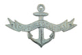 Antique Bronze Cast Iron Anchor Captains Quarters Sign 8""