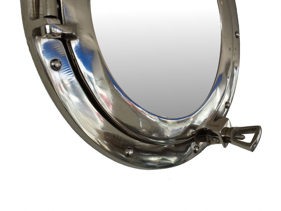 Deluxe Class Chrome Porthole Mirror 17""