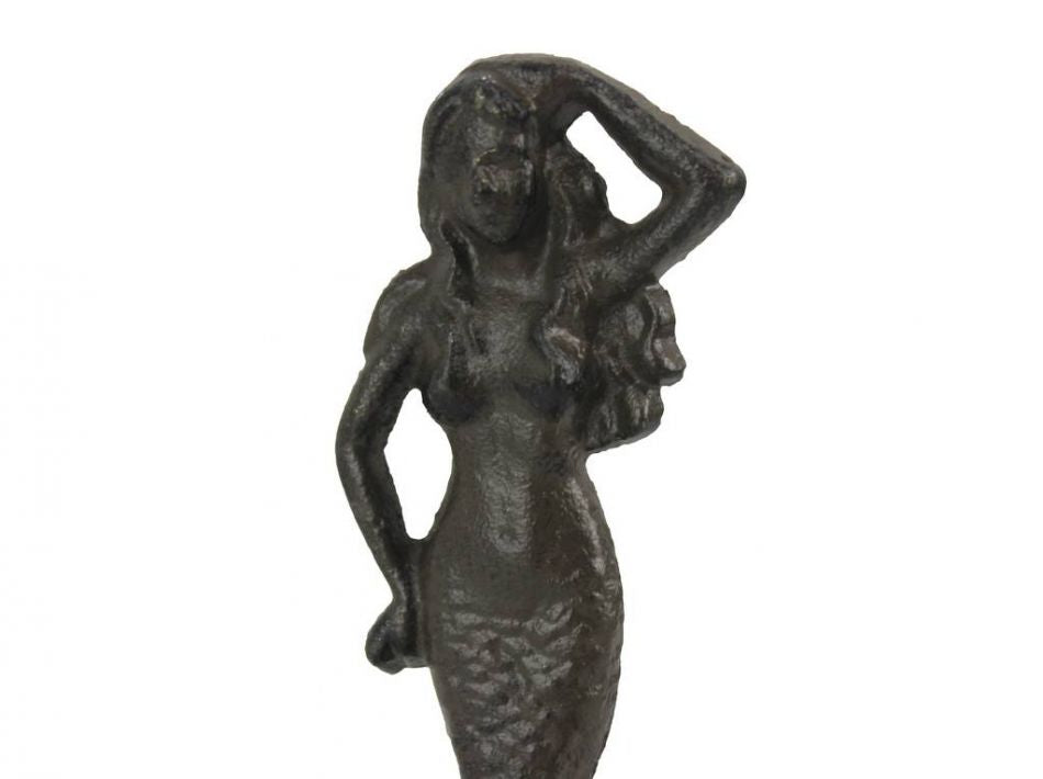 Cast Iron Mermaid Hook 6""