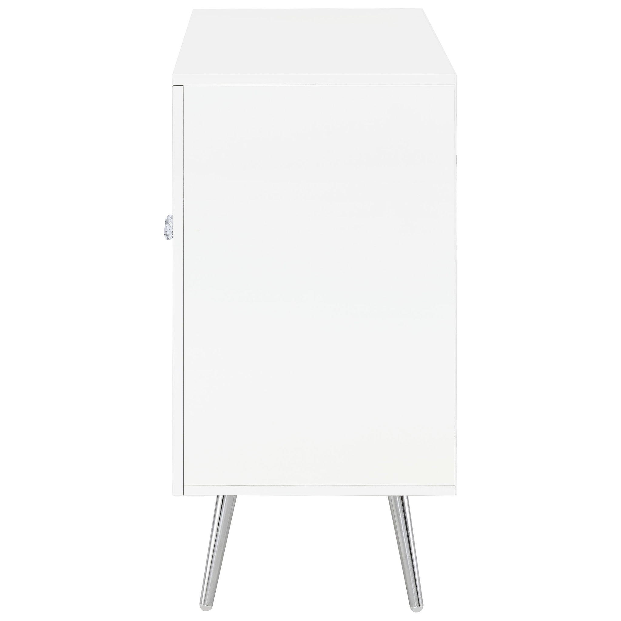 Nieta 2 - door Engineered Wood Accent Cabinet White High Gloss - PhishStones Products