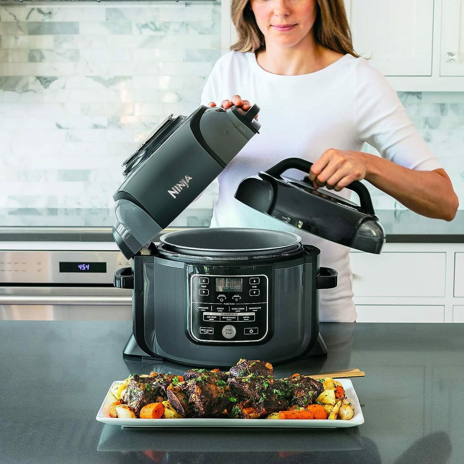 Ninja Pressure Cookers & Canners, 6.5 qt, Black (Refurbished) - PhishStones Products