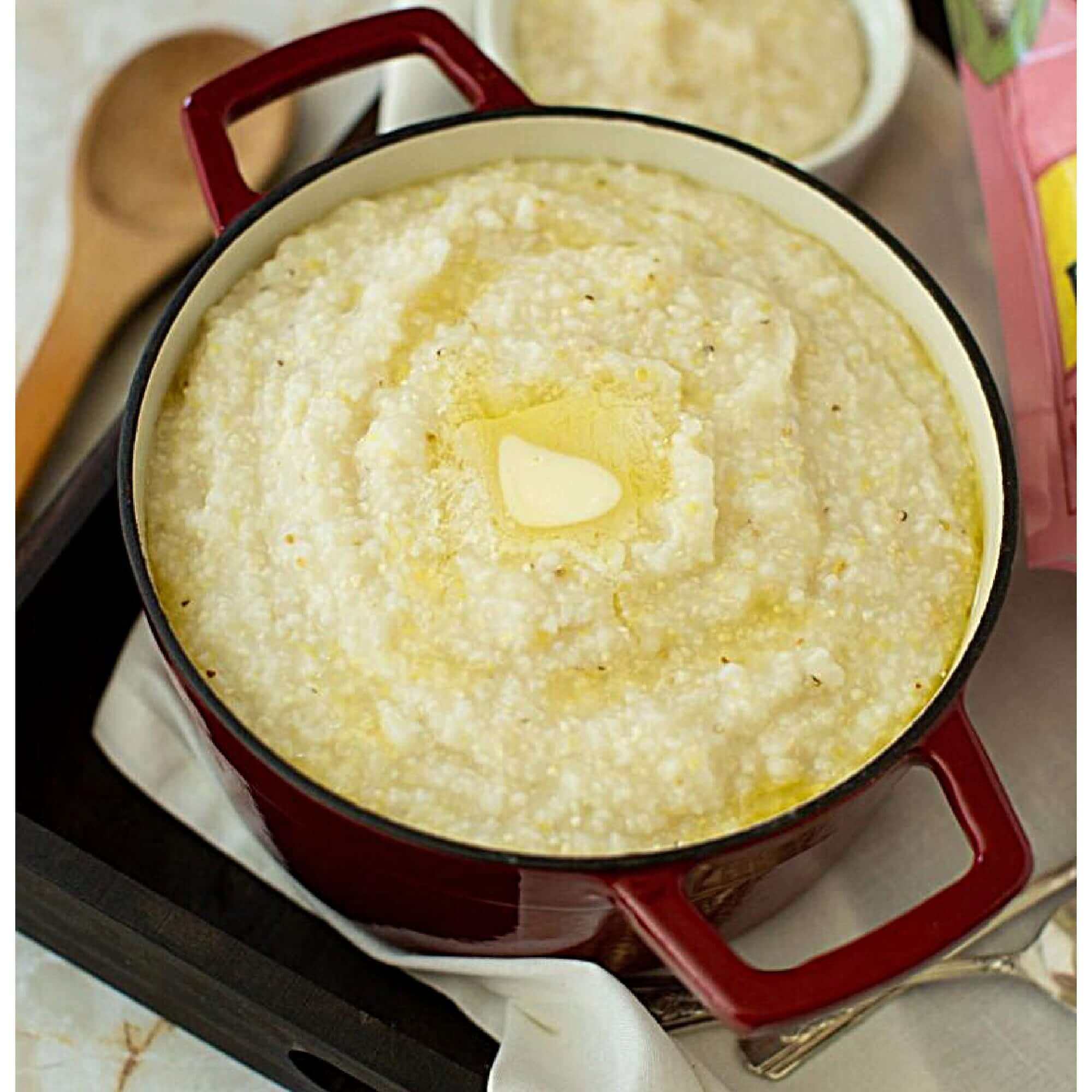 Old School Brand Non-GMO Stone Ground White Unbleached Grits