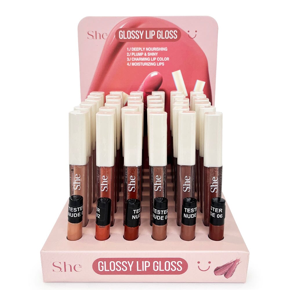 Nude Tone Glossy Lip Gloss (36 units)