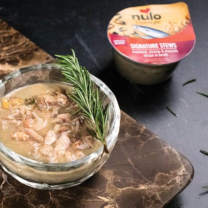 Nulo Freestyle Cat & Kitten Wet Food Signature Stew - Premium All Natural Grain - Free Food Topper With No Added Minerals or Preservatives - High Animal - Based Protein - 2.8 Ounce (Pack of 24) - PhishStones Products