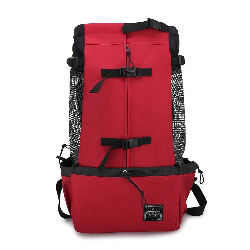 Nylon Dog Carrier Backpack for Small & Medium Dogs, Breathable Cycling Pet Carrier, Up to 30 kg (66 lb) - PhishStones Products