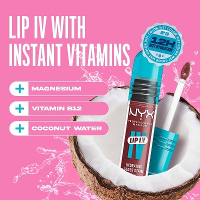 NYX Professional Makeup Lip IV Hydrating Lip Gloss Stain Hydra Honey 0.16 fl oz - New - PhishStones Products