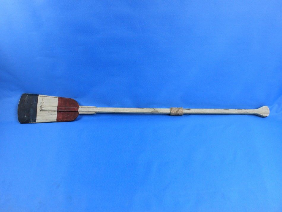 Wooden Independence Decorative Squared Rowing Boat Oar with Hooks 50""