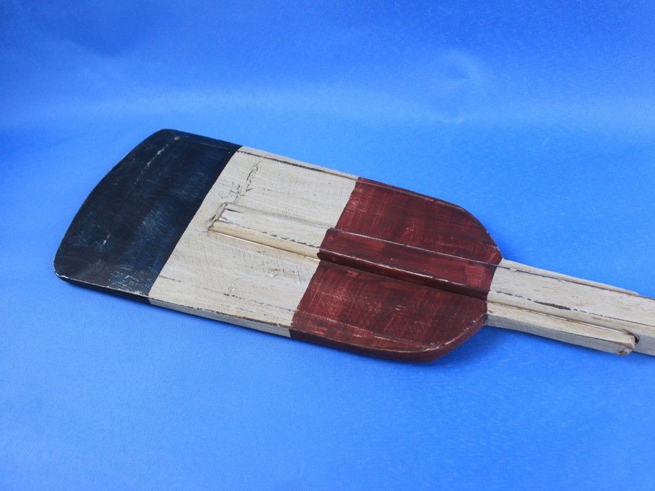 Wooden Independence Decorative Squared Rowing Boat Oar with Hooks 50""