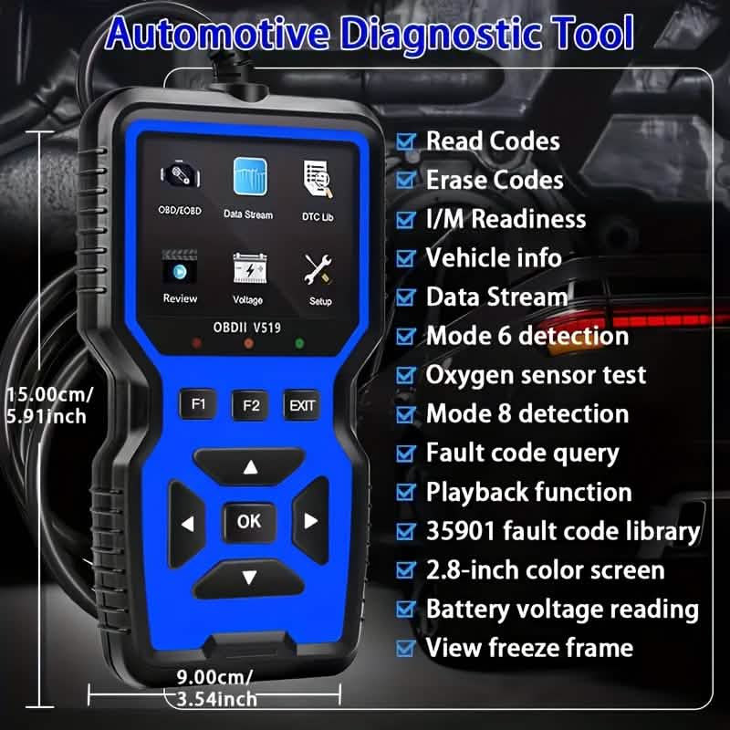 OBD2 Engine Diagnostic Tool – Universal Code Reader (Blue) - PhishStones Products