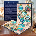 Ocean & Marine Life Eco Wood Christmas Ornaments Set of 12 – Handcrafted Coastal Décor by G.DeBrekht - 8610105 - S12 - PhishStones Products