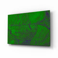 Emerald Green Cracked Paint Glass Wall Art
