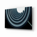Curved Concrete Arcs Spiral Ceiling Glass Wall Art