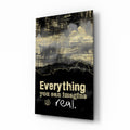 Black Gold Imagine Is Real Glass Wall Art