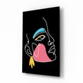 Blue Brow Side Profile Glass Wall Art