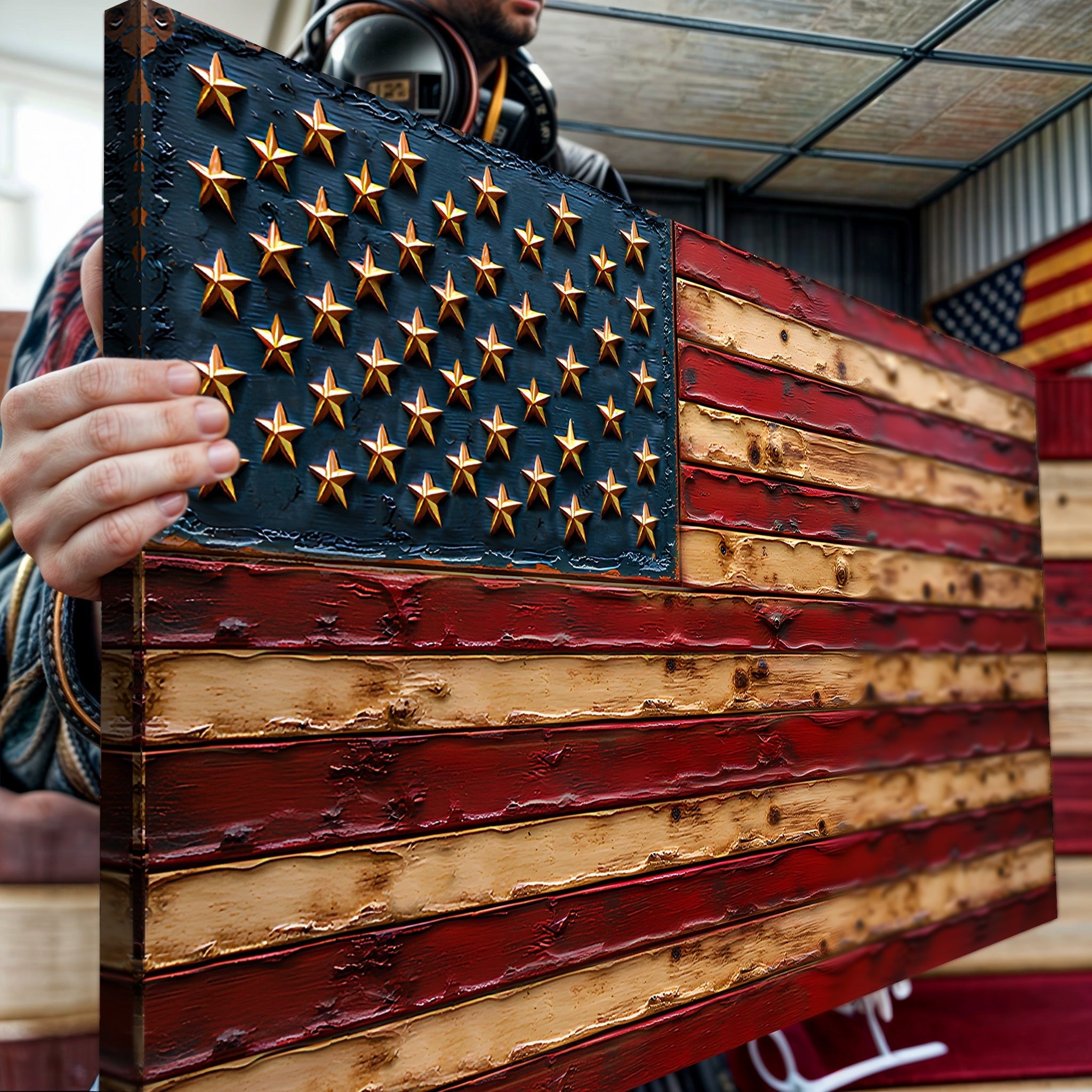 Old Glory American Flag Wall Art - PhishStones Products