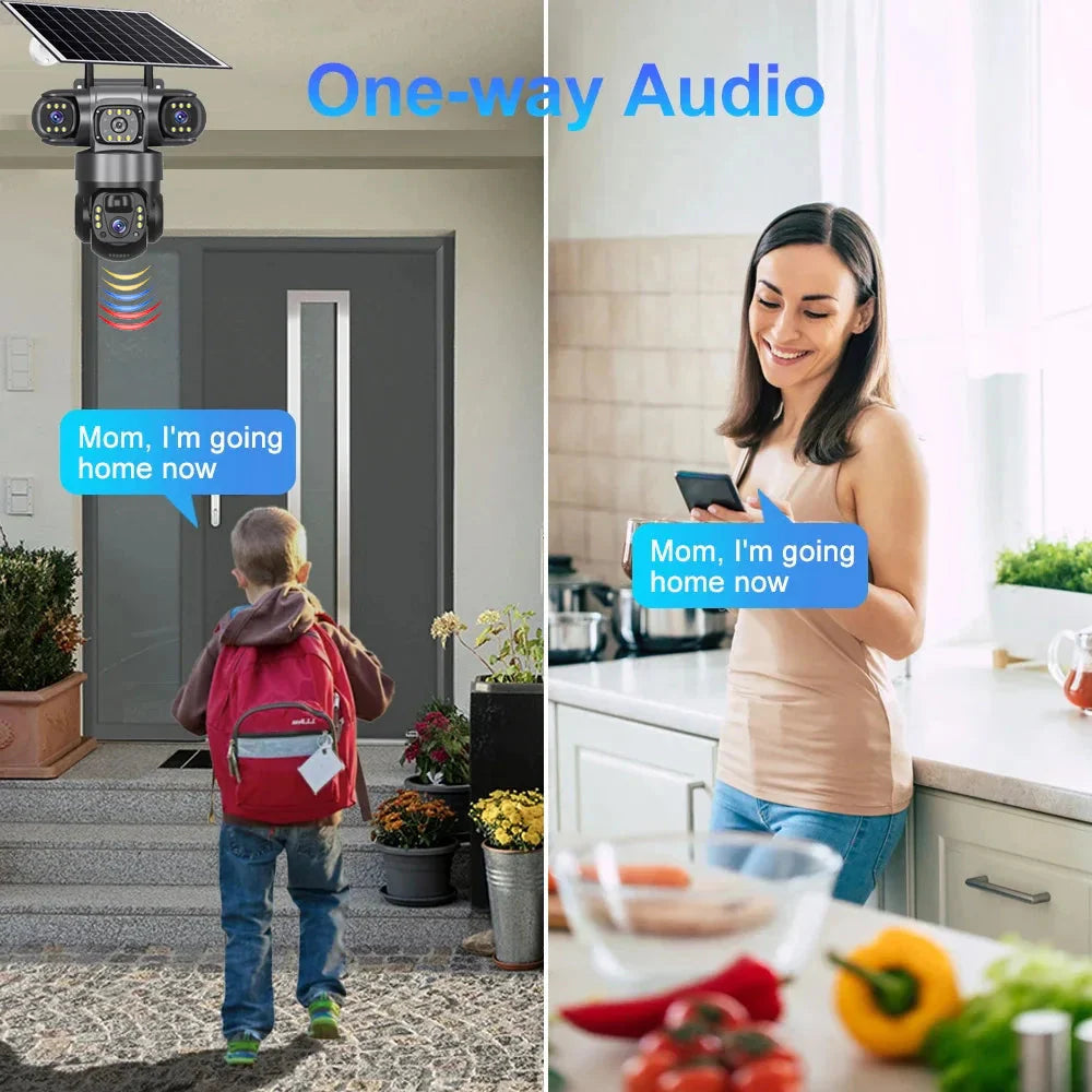Dabfavshop 360 Degree Dome Camera with Solar Power