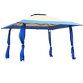 13 Feet x 13 Feet Pop Up Canopy Tent Instant Outdoor Folding Canopy Shelter-Blue