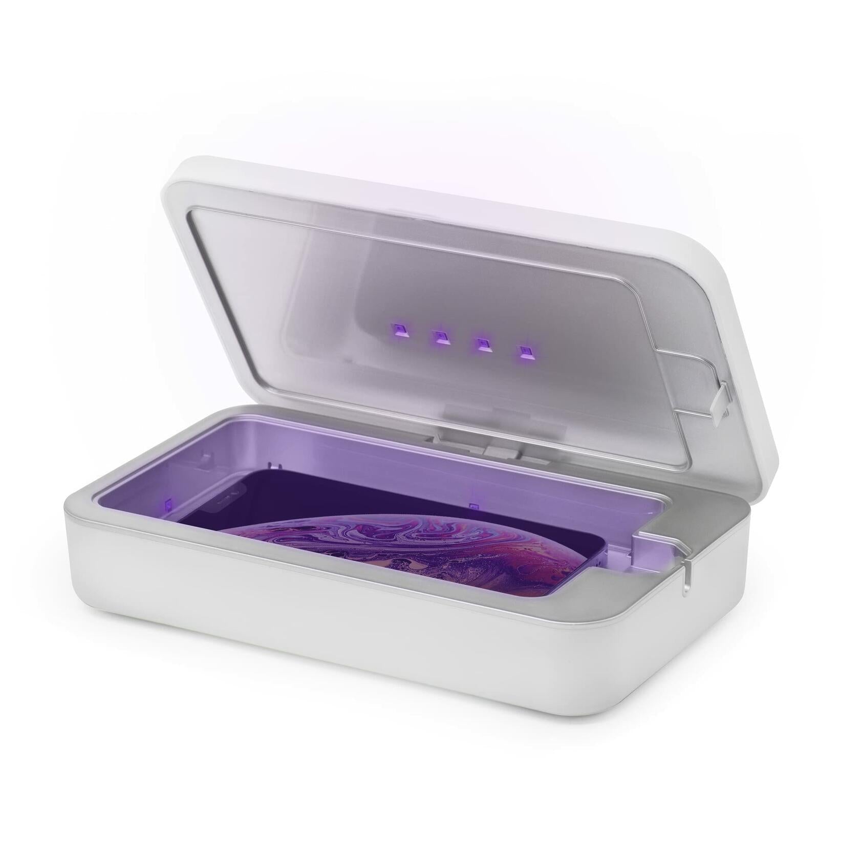 UV Sanitizer Box with Wireless Charger| Phone Screen Disinfecting (Brown)