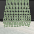 Elegant Comfort Table Runner Green Crochet Luxury Embroidery 16x20 Inch
