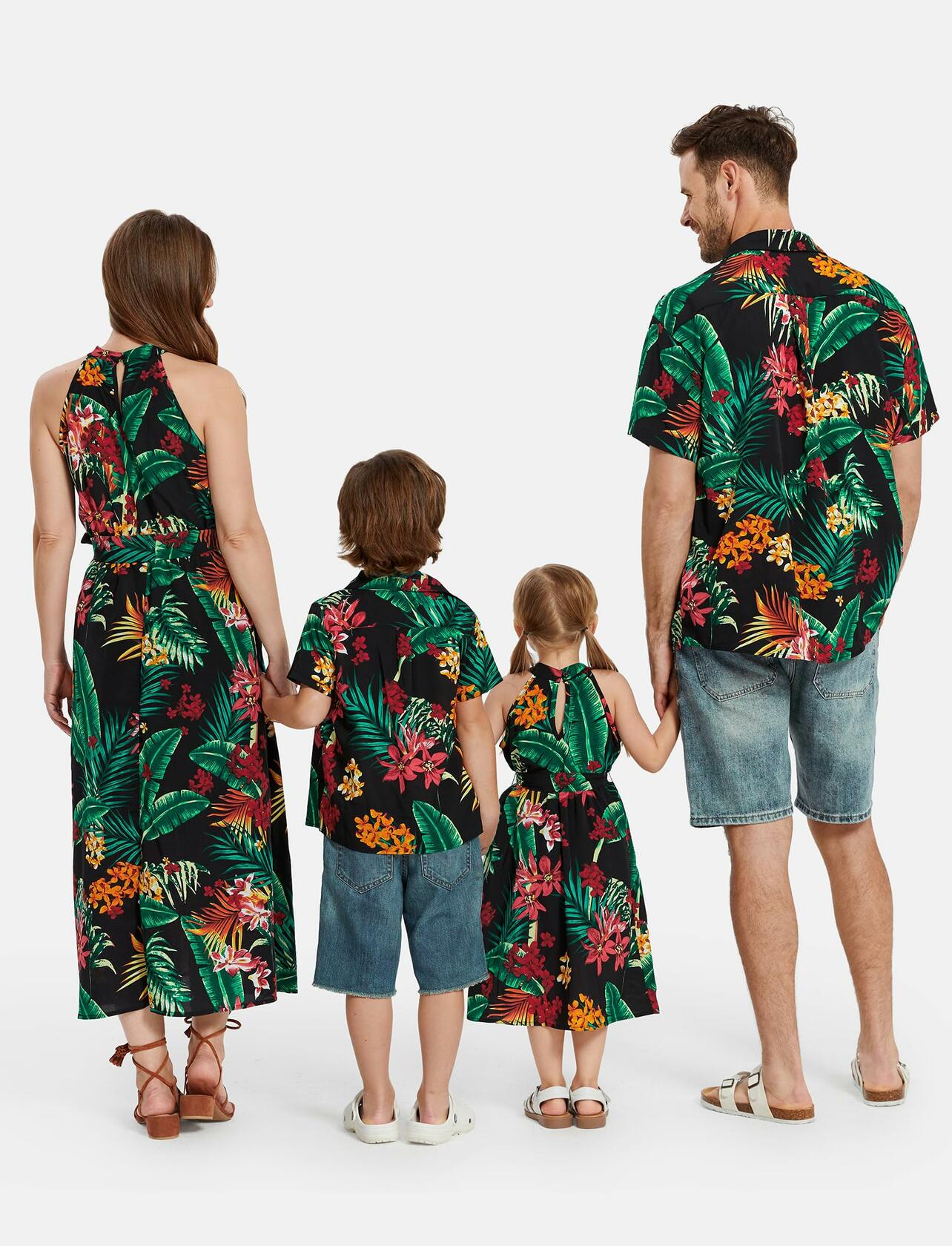 PATPAT Baby Girl Tropical Floral Romper Dress Light Blue Size 3-6M