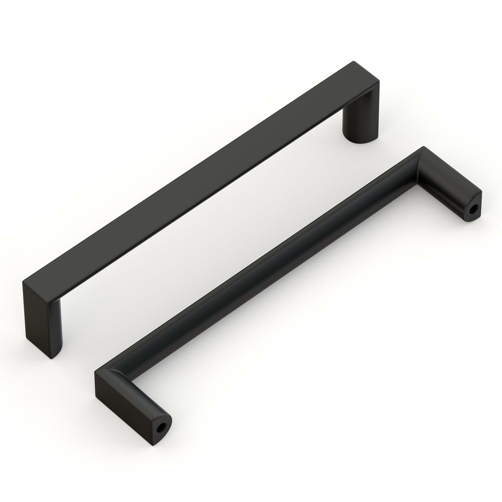 homdiy 10Pack 6-1/4in Matte Black Cabinet Handles 160mm Hole Centers