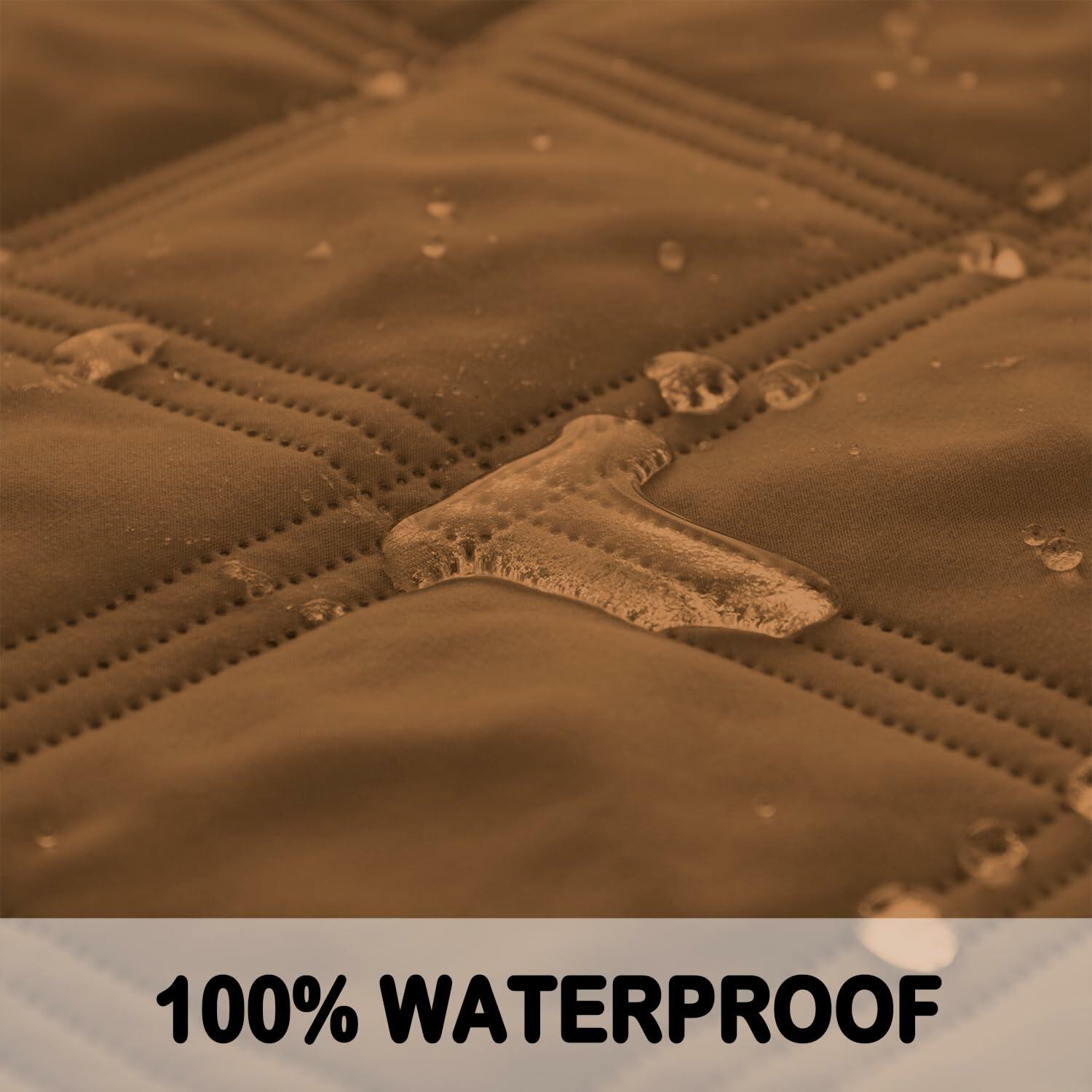 fuguitex Waterproof Reversible Dog Blanket Small 30x53 Brown Size 30x53