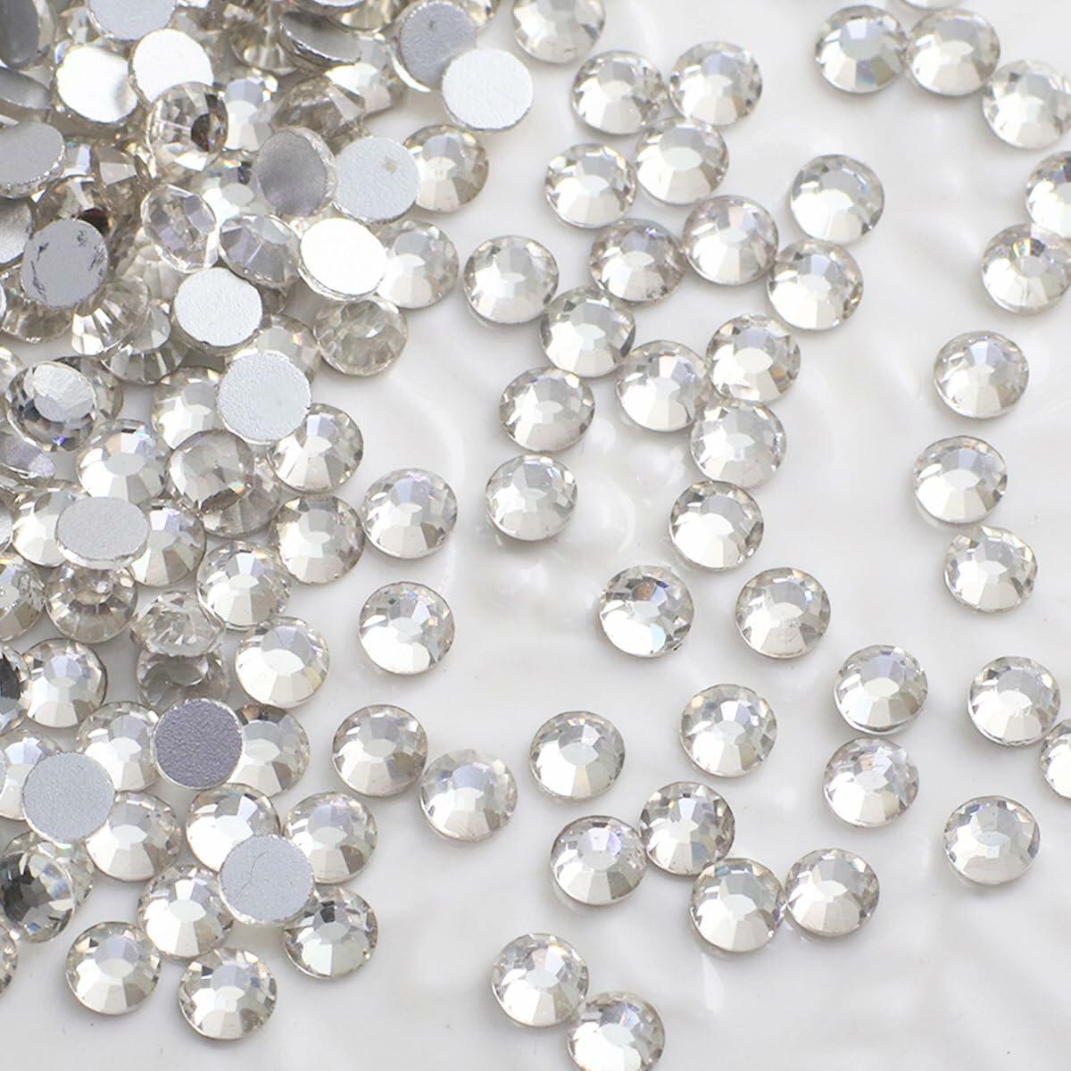 1440 Pcs Flatback Crystal Rhinestones 4.6-4.8mm Glitter Nail Craft Bling