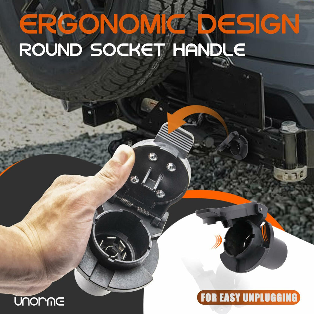 UNORME OEM Style Replacement 7-Way RV Blade Socket 7-Way Connector