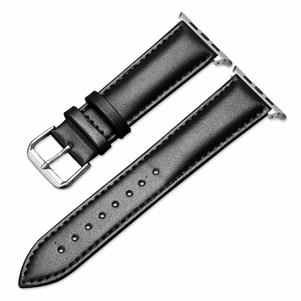 Narako Leather Apple Watch Band Compatible 41-49mm Series 9/SE Bicolor