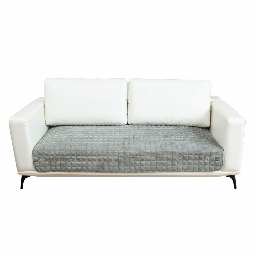 TAOMOCASTL Corduroy Sectional Sofa Cover Non Slip Washable Gray 28x70 1pc