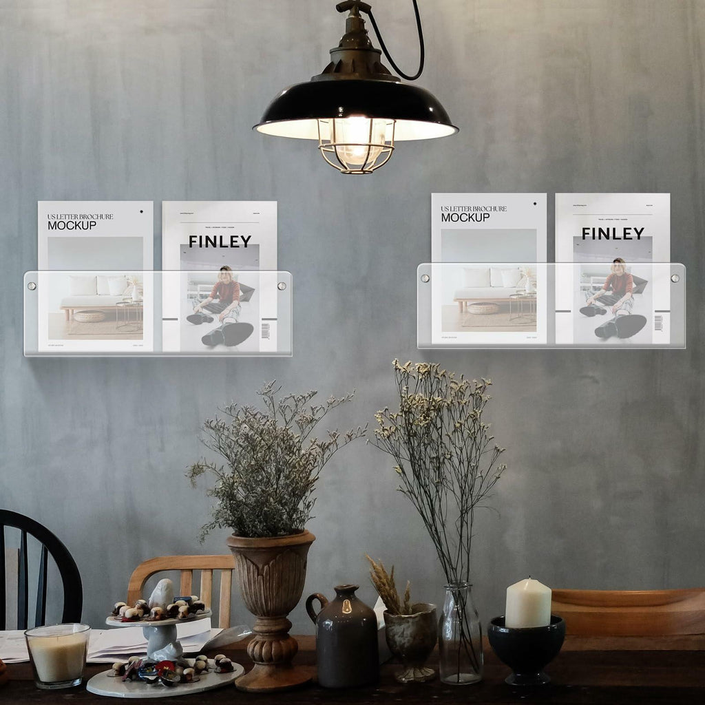 Vinyl Record Shelf Wall Mount Acrylic Floating Wall Shelf Clear 12 Inch