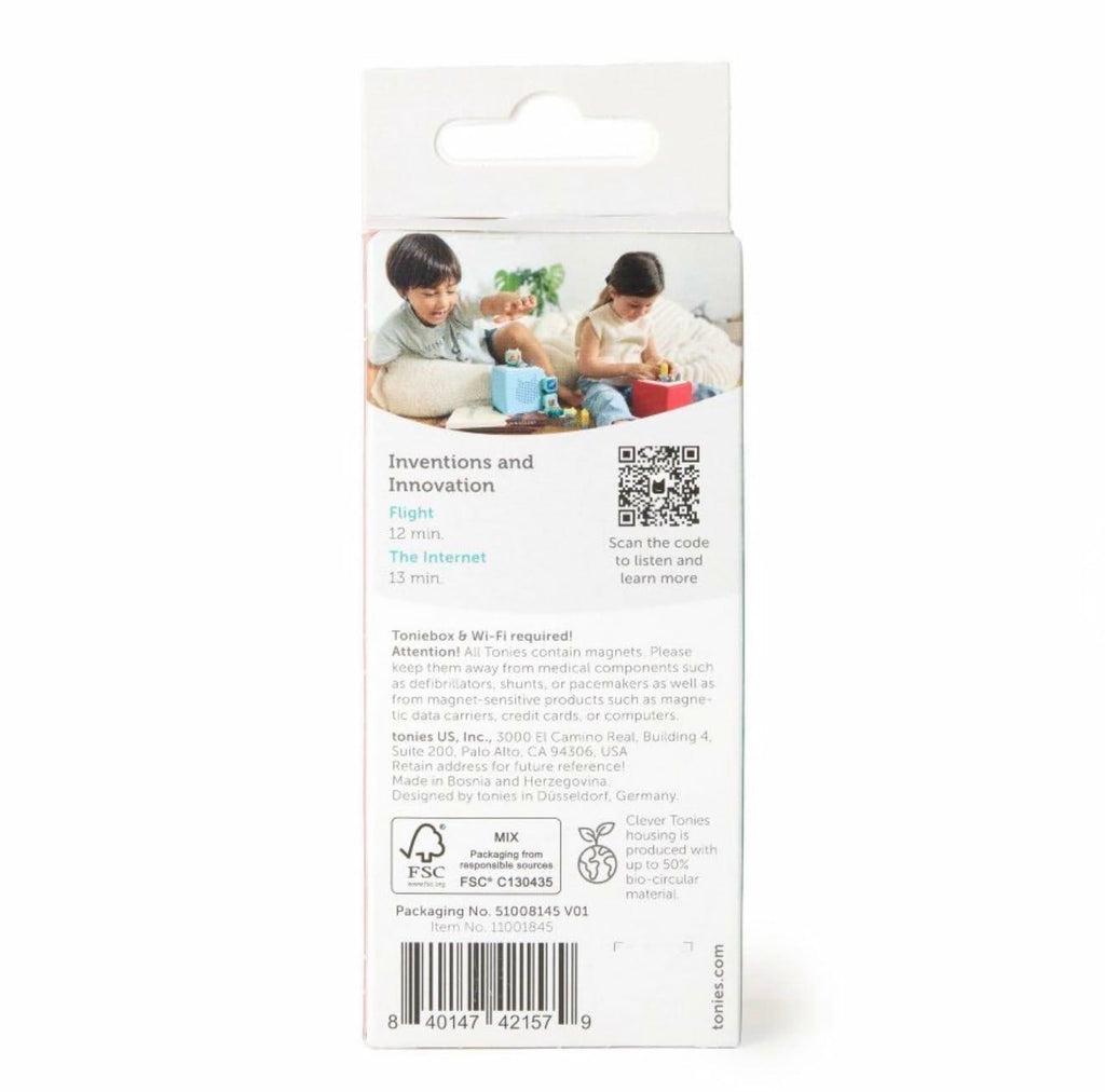 Tonies Inventions Flight & Internet Clever 2 Pack Audio Learning Kids