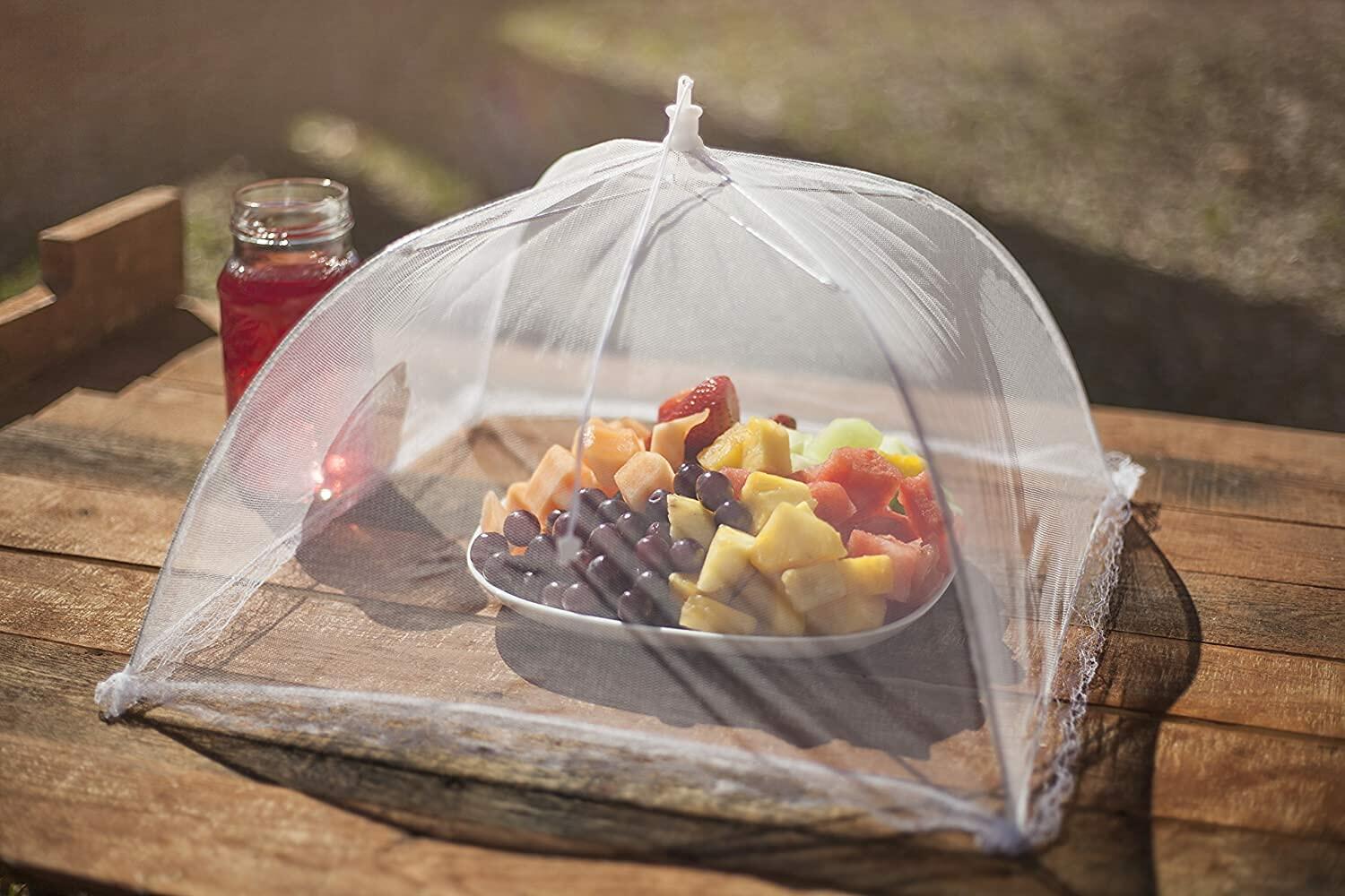 Alysontech Mesh Outdoor Food Cover Tents 6 Pack White Collapsible Pop Up