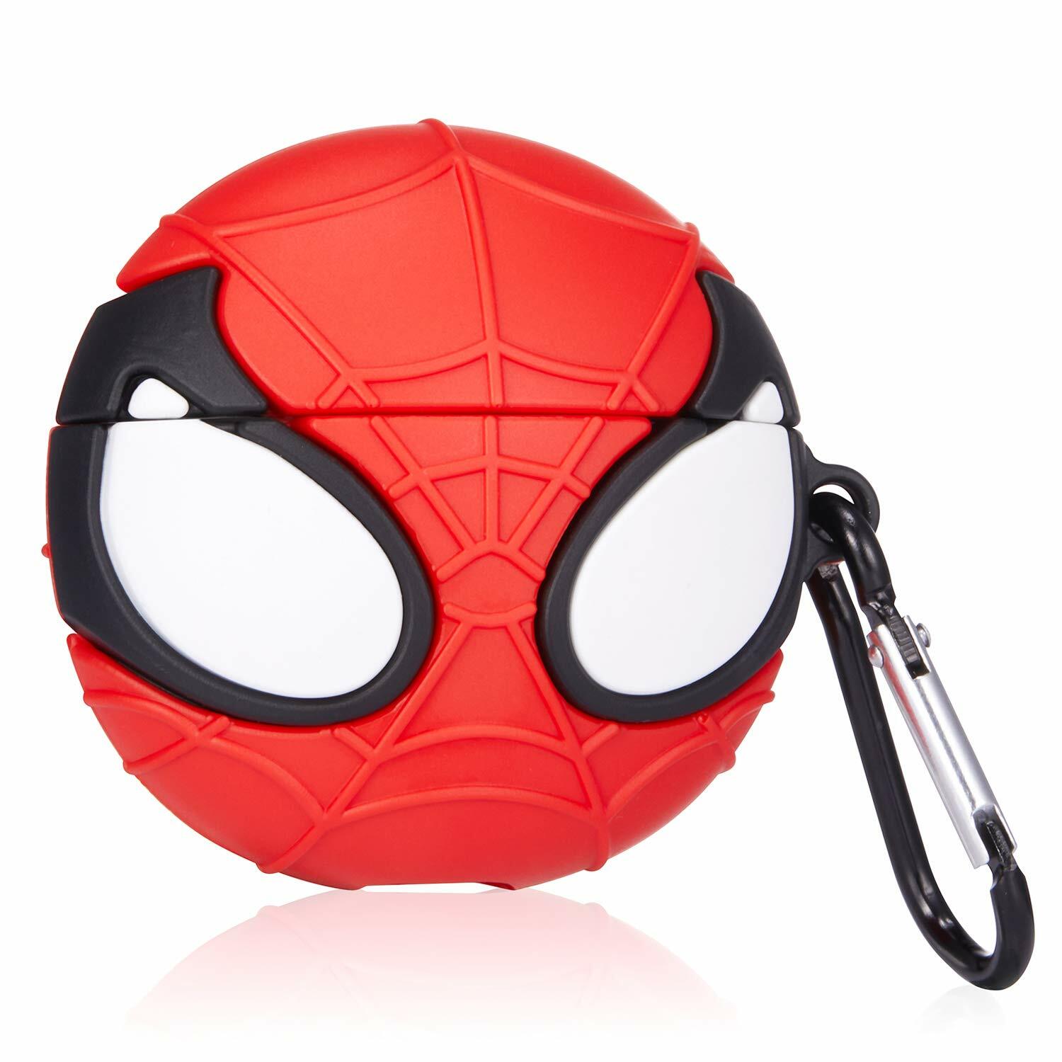 Jowhep AirPods Pro Case Silicone Cartoon Red Spider Cover