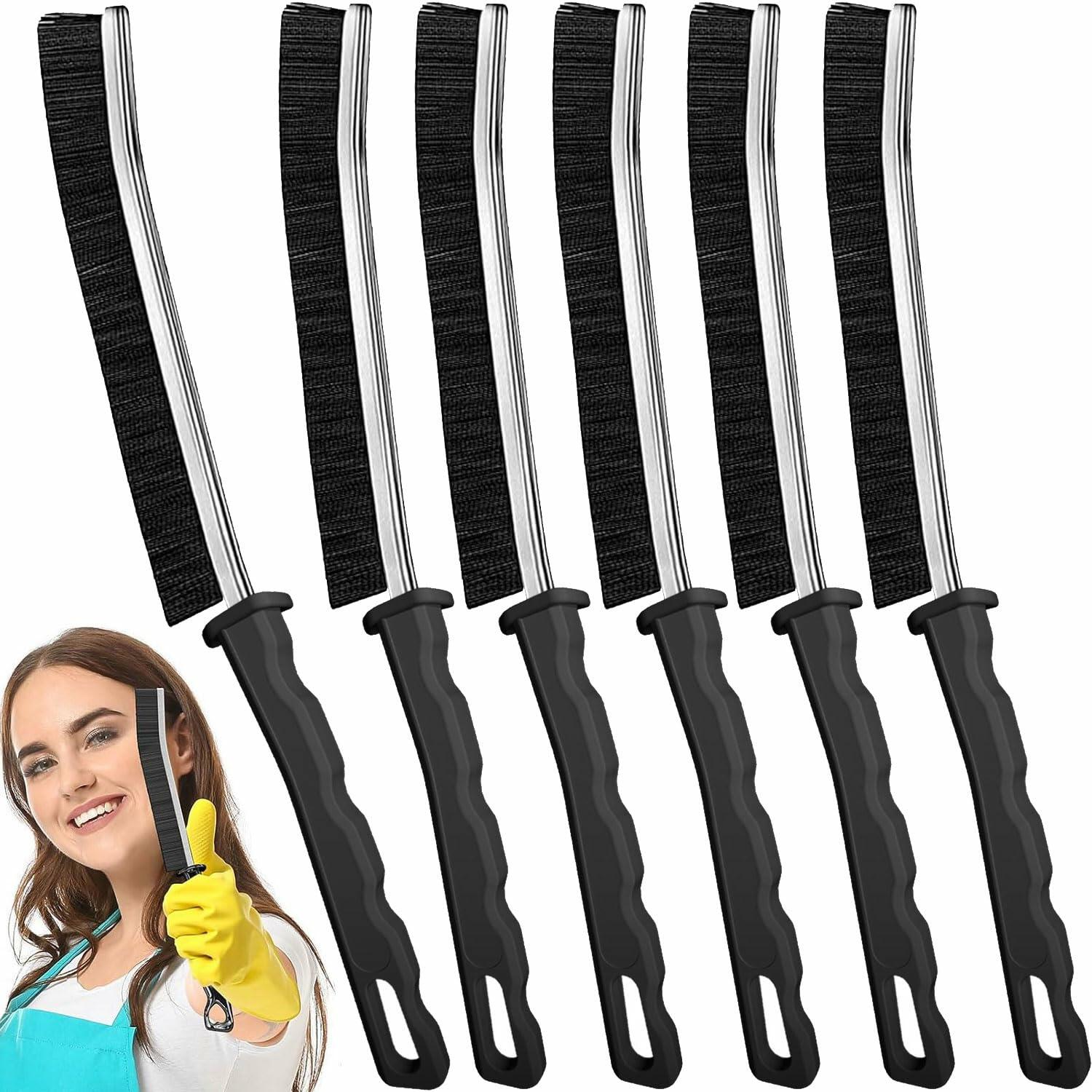 AUDELN Crevice Cleaning Brush 6pcs Hard Bristle Shower Bathroom Tools