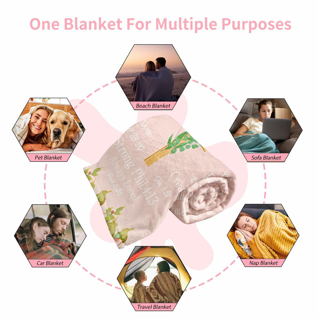 Christian Religious Blanket Baptism Confirmation First Communion 50x60