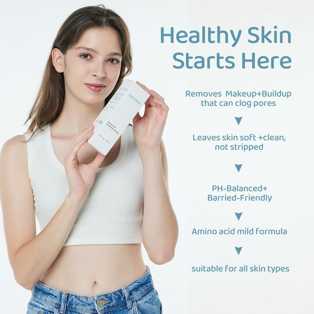 ANN DIARY Amino Acid Cleansing Mousse Hydrating Gentle Cleanser 150ML