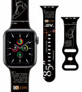 GSDUGYBG Sports Silicone Watch Band Waterproof Black Compatible 38-49mm