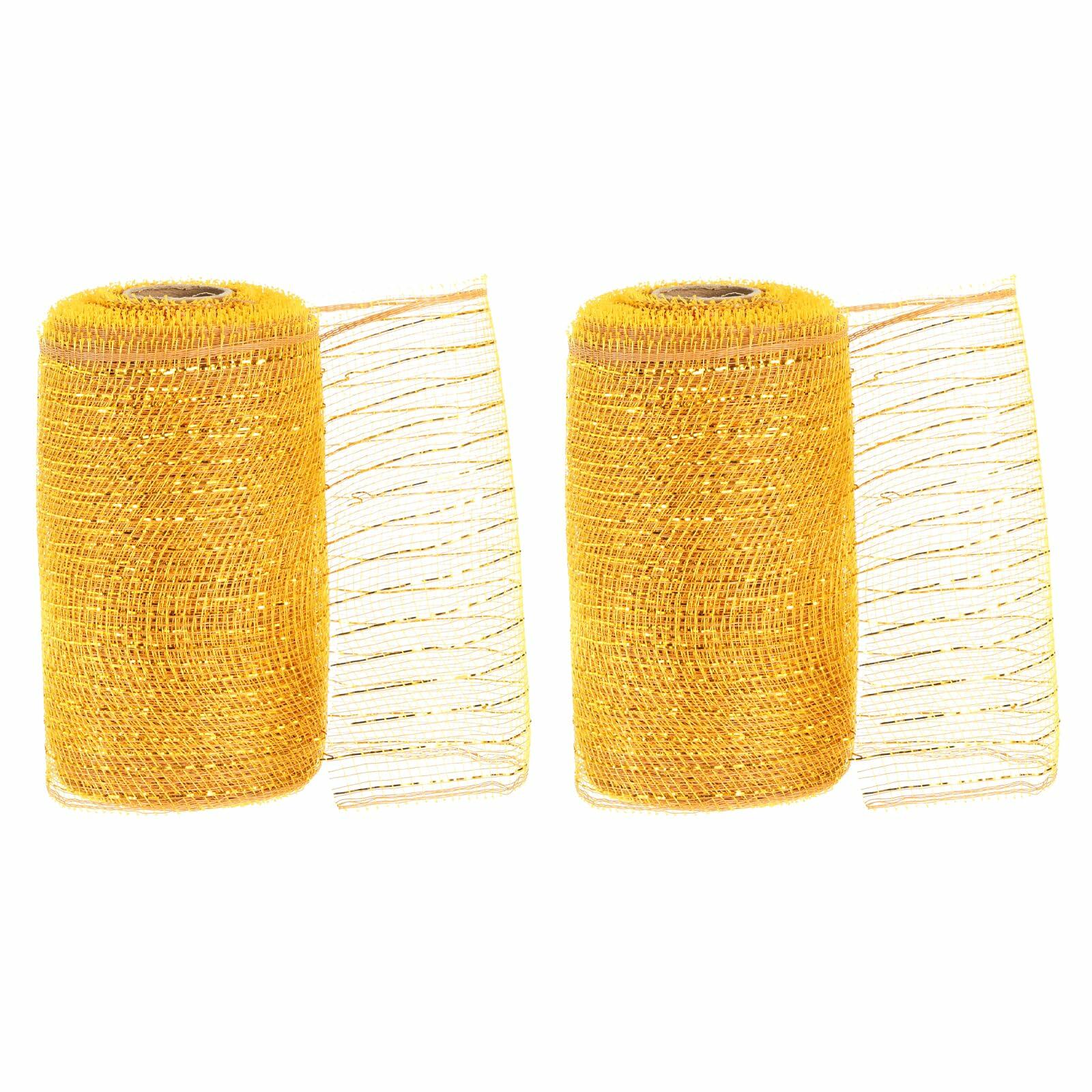 PATIKIL Decorative Mesh Ribbon Roll 5.9in x 10yd Pink 2pcs Classic Style