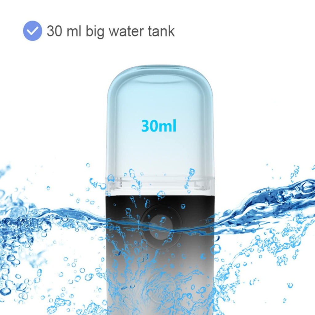 Kingsmile Nano Mist Sprayer Portable Face Humidifier Black 30ML