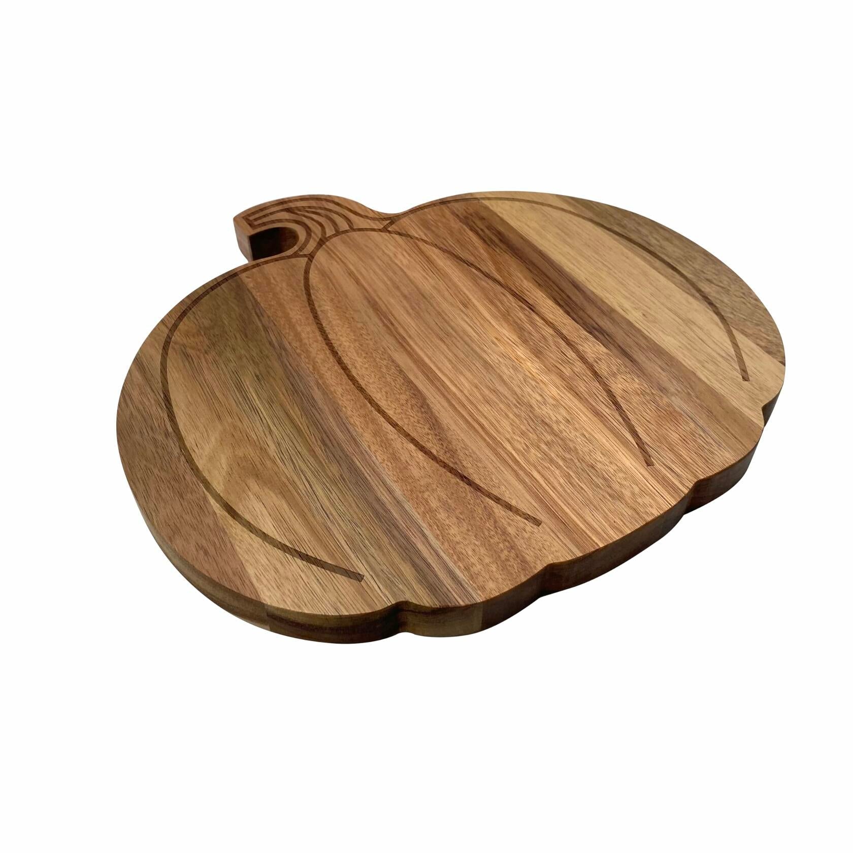 FASTYJK Halloween Pumpkin Wooden Cutting Board with Handle 14.96x11.81in