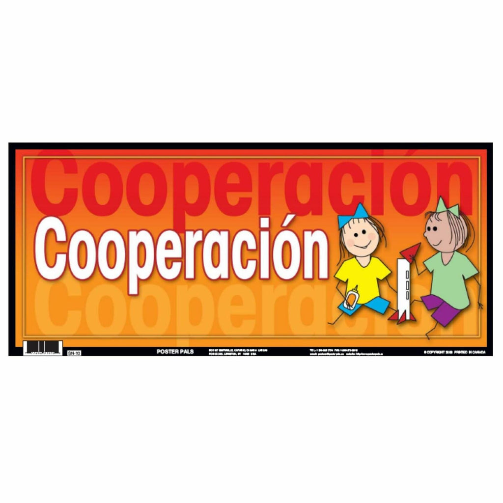 Poster Pals Spanish Educational Language Teaching Posters 6-Set Multicolor