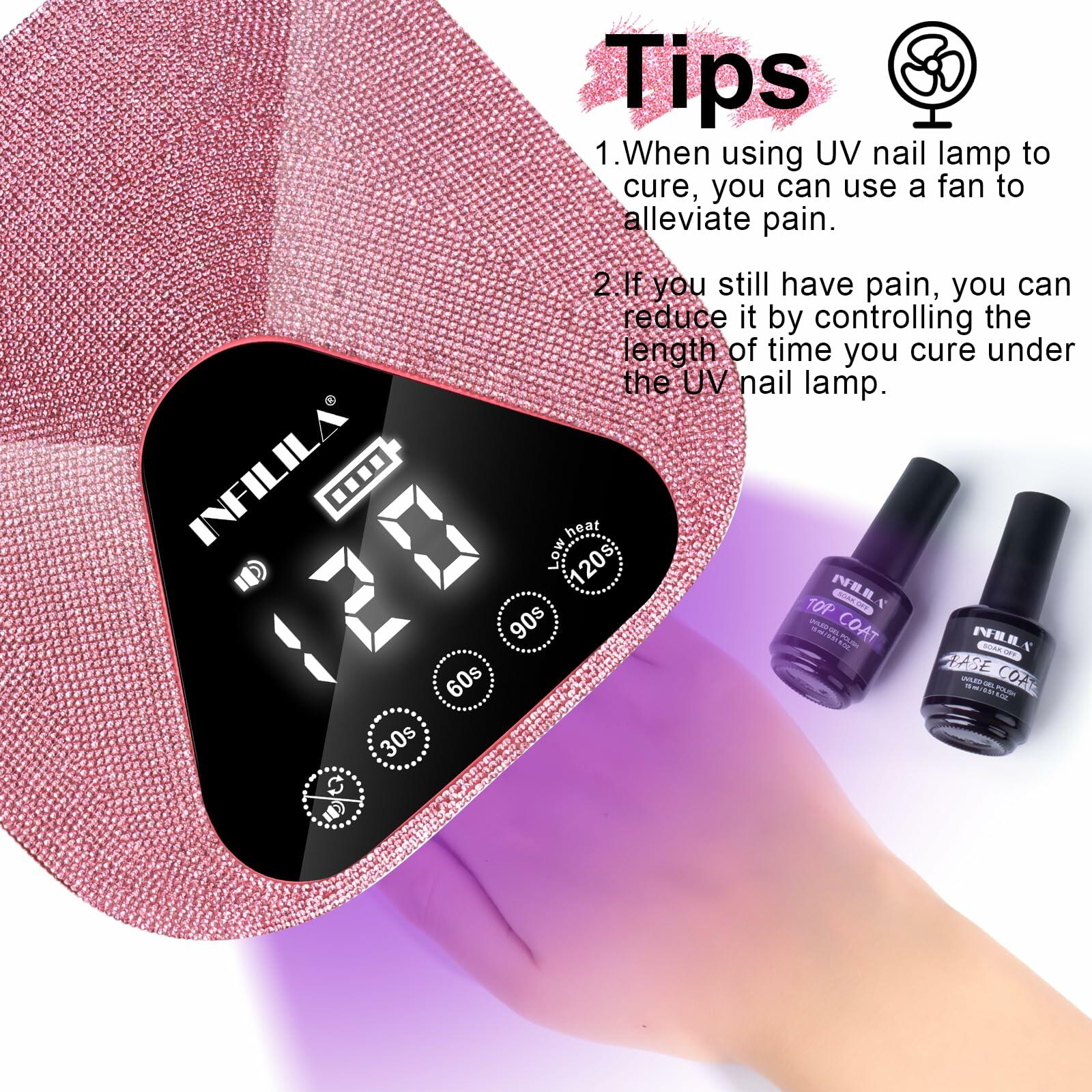 NXJ INFILILA Purple Glitter Poly Nail Gel Builder Glossy Thickening P12 15ML