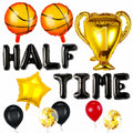 JeVenis Half Time Birthday Boy Basketball Balloons 1/2 Way to One