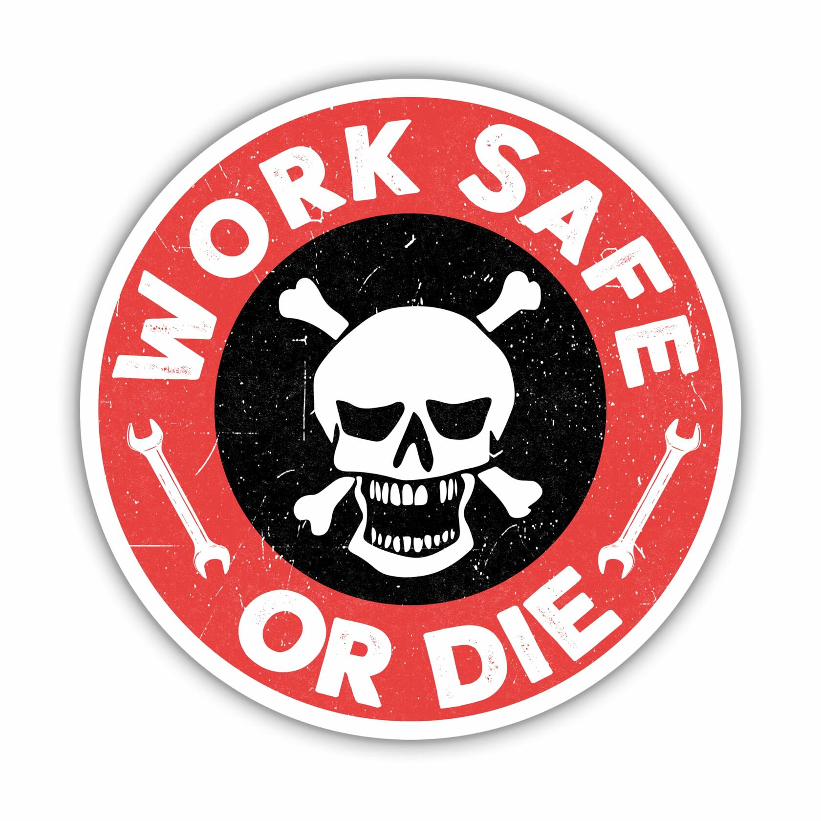 GNAART Work Safe or D*e Lineman Hard Hat Sticker 3 Inch 3Pcs Multi Vinyl
