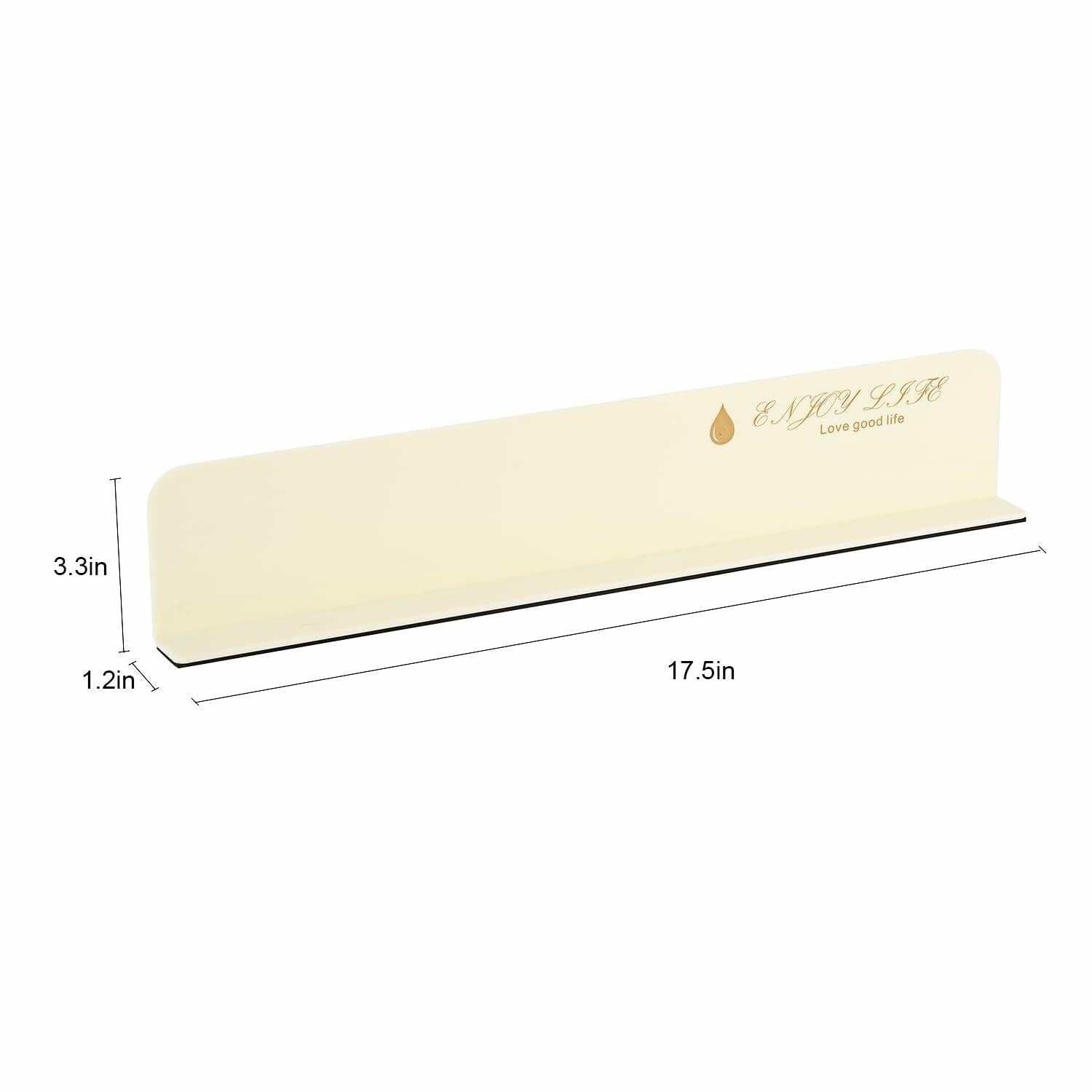 2PCS Acrylic Sink Splash Guard Beige Frosted Magnetic Water Barrier 17.5"x3.3"