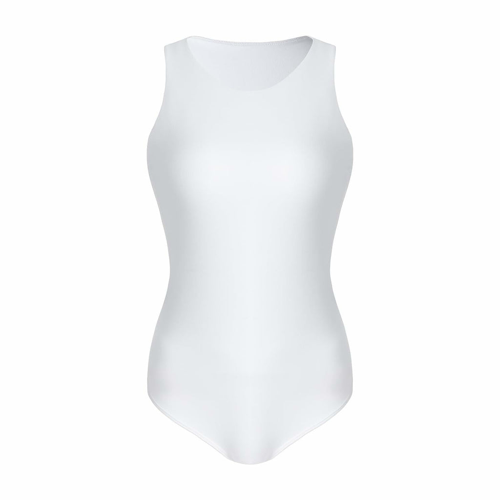 ALLBASE Women's Sleeveless Racerback Halter Bodysuit Black Size M