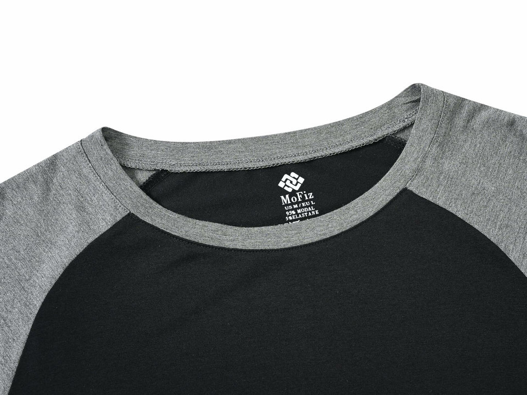 MoFiz Men's Pajama Set Short Sleeve T-Shirt & Shorts Dark Gray/Black Size 2XL
