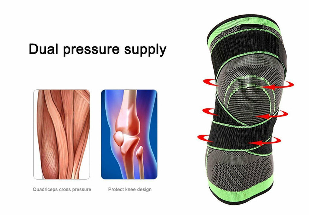 ASOONYUM Knee Sleeve Compression Support Pain Relief Green Single XX-Large